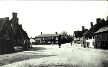 Looking from outside The Salutation towards The Hill and Park Lane junction about 1900 [Z50/19/10]